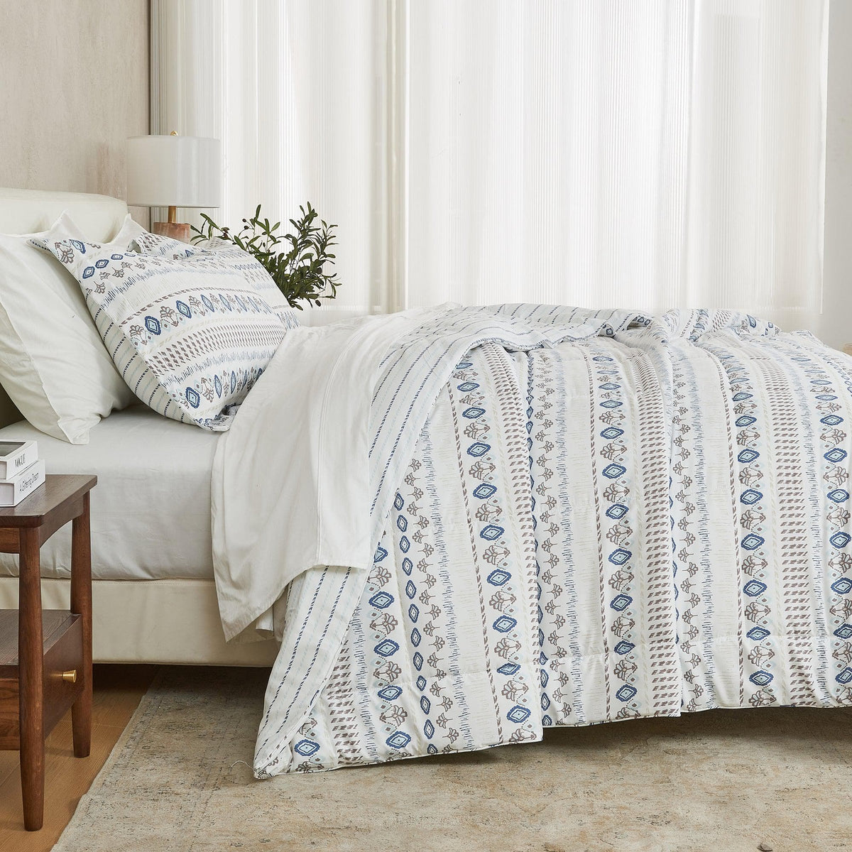 Reversible Brushed Microfiber Comforter Set – Odette Collection – view 68