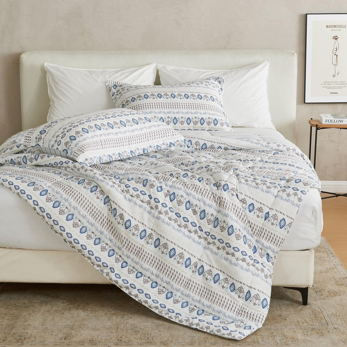 Reversible Brushed Microfiber Comforter Set – Odette Collection – view 69
