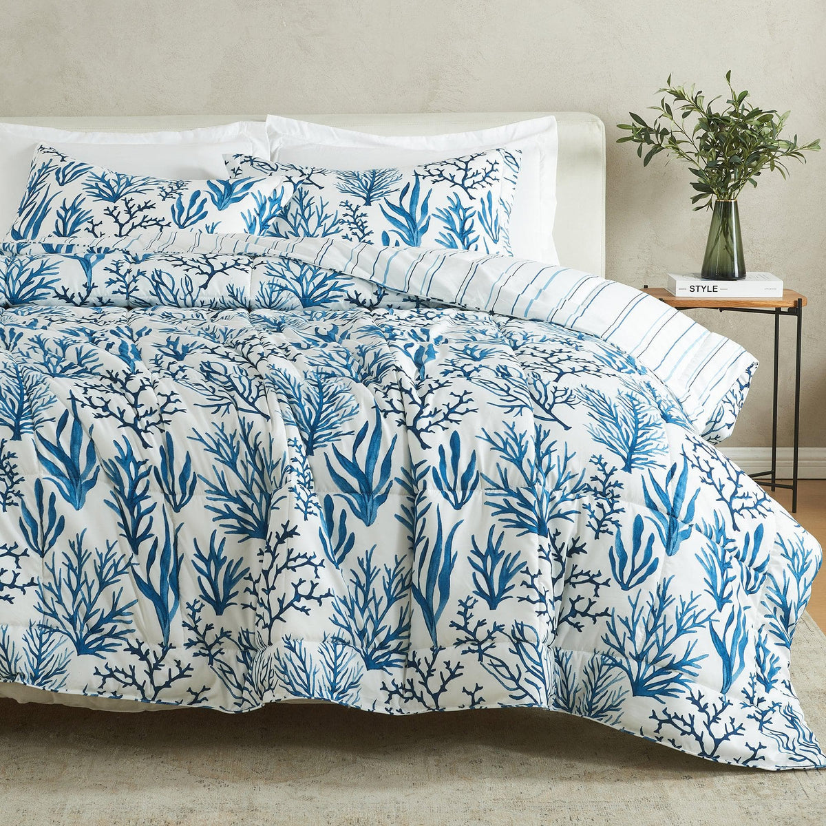 Reversible Brushed Microfiber Comforter Set – Odette Collection – view 73