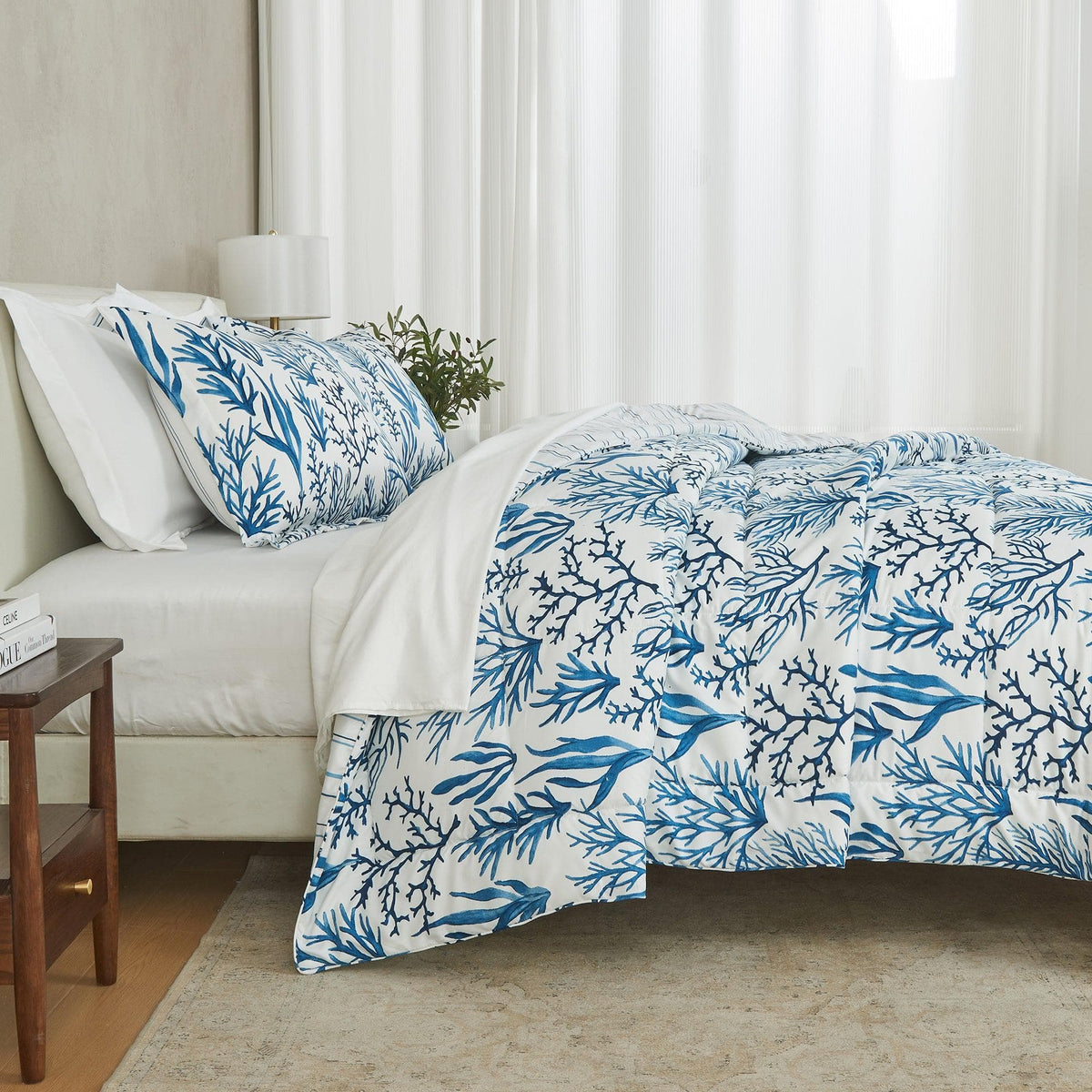 Reversible Brushed Microfiber Comforter Set – Odette Collection – view 74