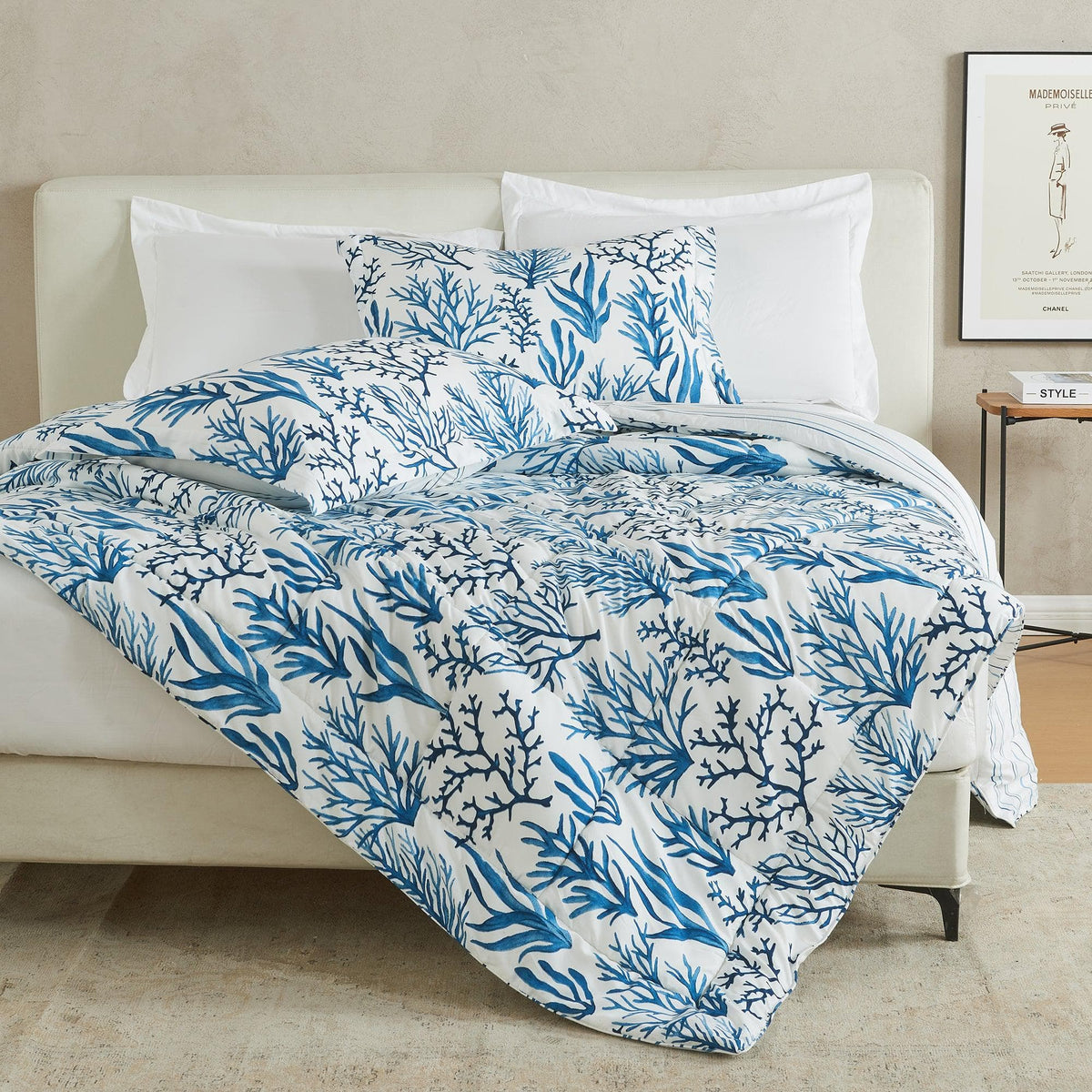 Reversible Brushed Microfiber Comforter Set – Odette Collection – view 75