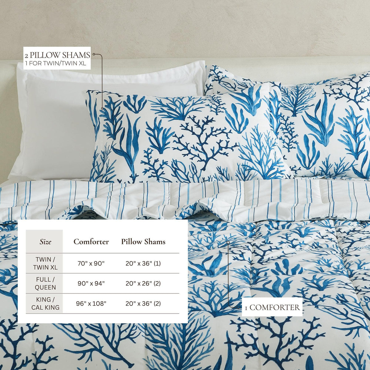 Reversible Brushed Microfiber Comforter Set – Odette Collection – view 76