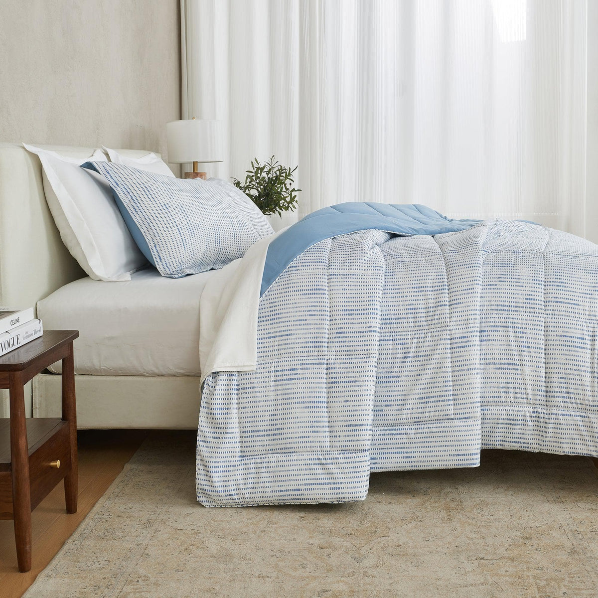 Reversible Brushed Microfiber Comforter Set – Odette Collection – view 81