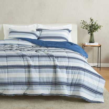 Reversible Brushed Microfiber Comforter Set – Odette Collection – view 85