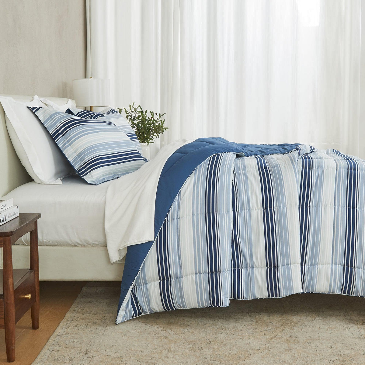Reversible Brushed Microfiber Comforter Set – Odette Collection – view 87
