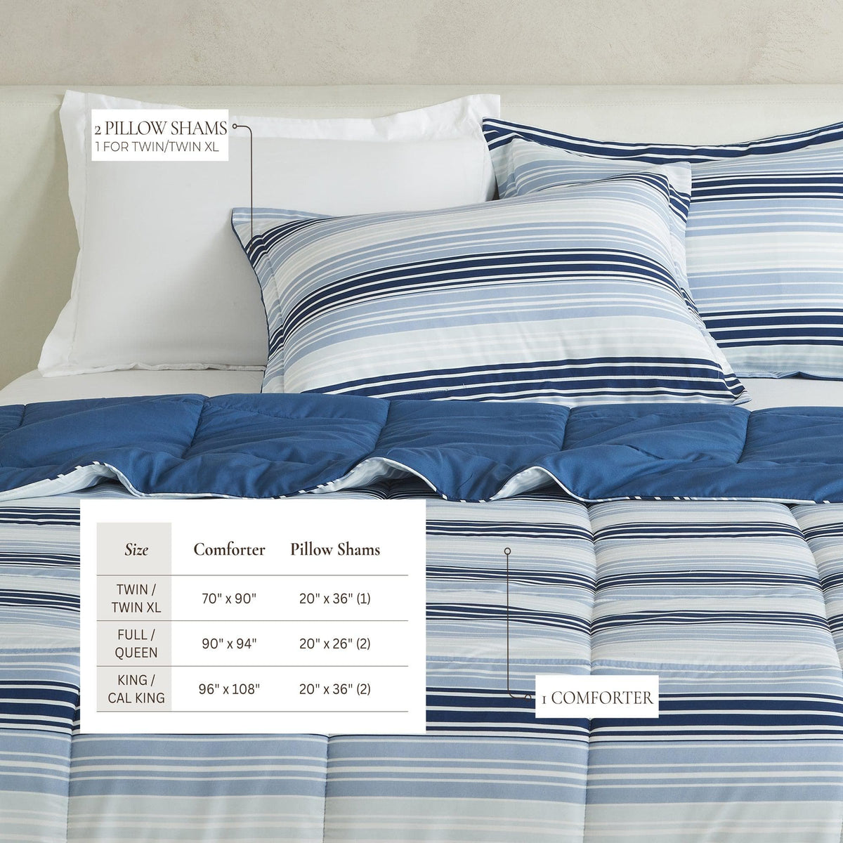 Reversible Brushed Microfiber Comforter Set – Odette Collection – view 88