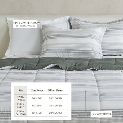 Reversible Brushed Microfiber Comforter Set – Odette Collection – view 94