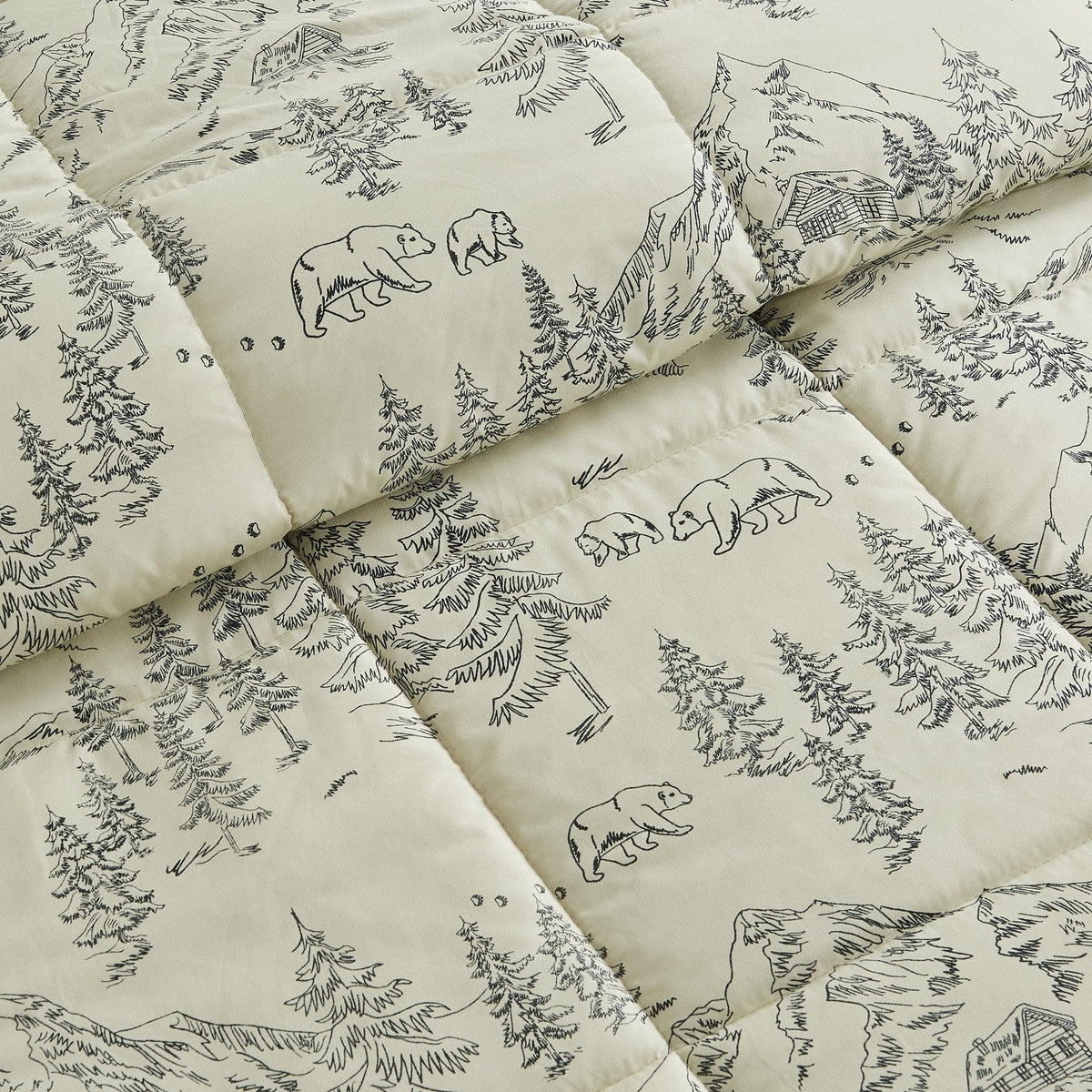 Reversible Holiday and Lodge Comforter and Sham Set – Odette Collection – view 3