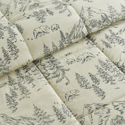 Reversible Holiday and Lodge Comforter and Sham Set – Odette Collection – view 3