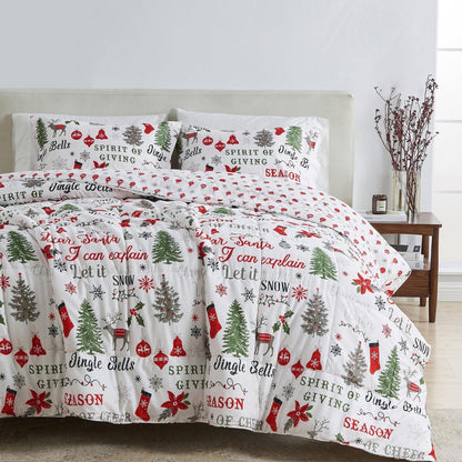 Reversible Holiday and Lodge Comforter and Sham Set – Odette Collection – view 7