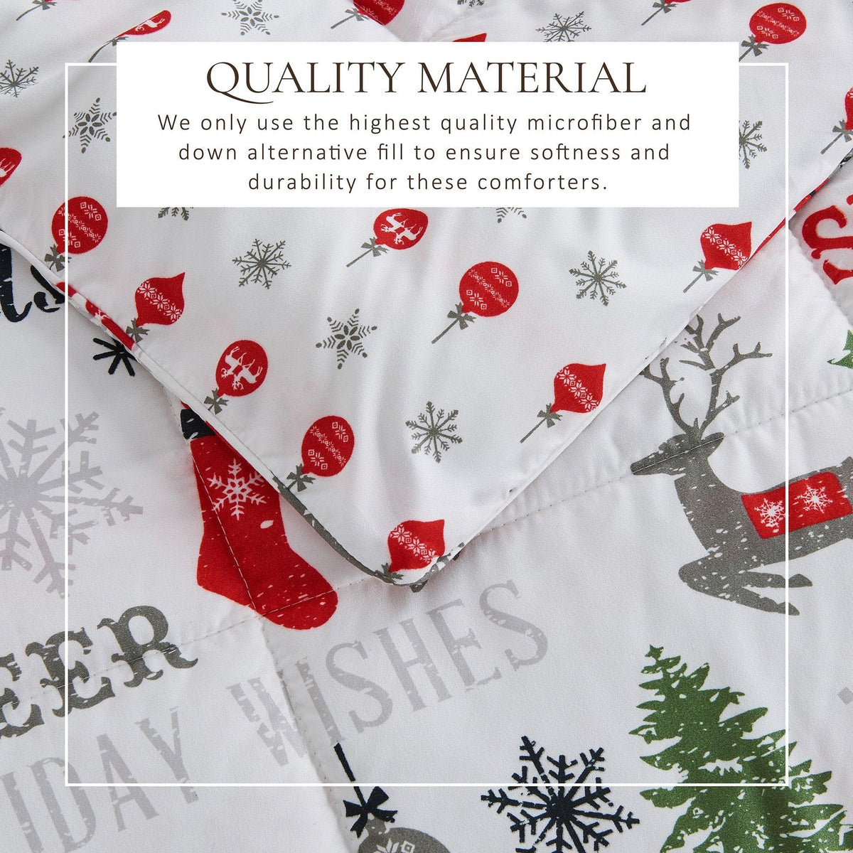 Reversible Holiday and Lodge Comforter and Sham Set – Odette Collection – view 8