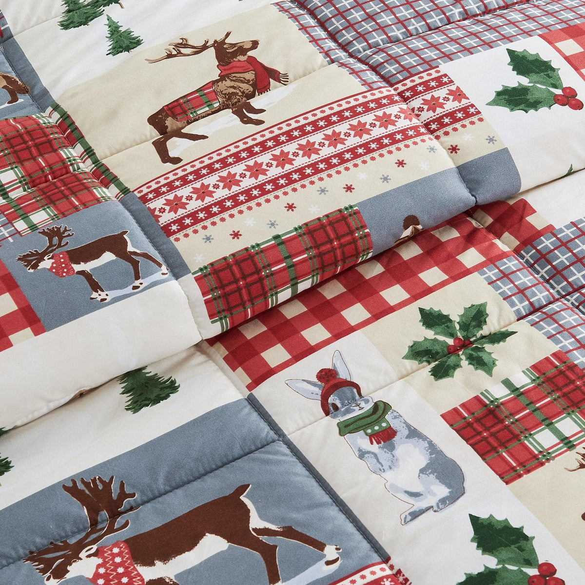 Reversible Holiday and Lodge Comforter and Sham Set – Odette Collection – view 15