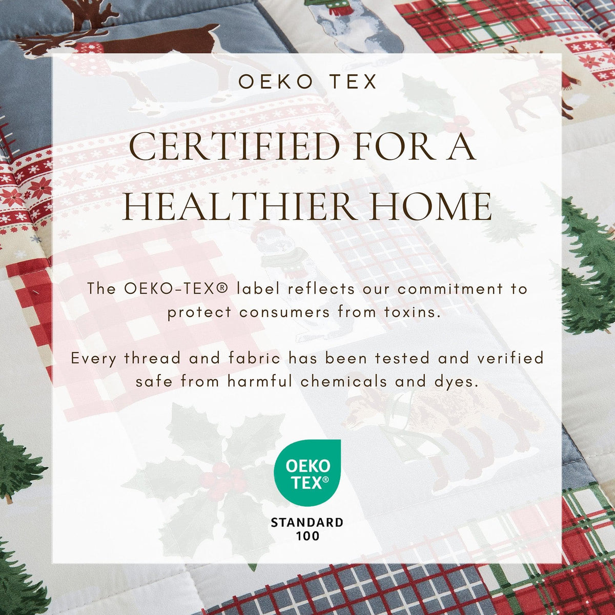 Reversible Holiday and Lodge Comforter and Sham Set – Odette Collection – view 16
