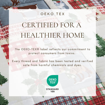 Reversible Holiday and Lodge Comforter and Sham Set – Odette Collection – view 16