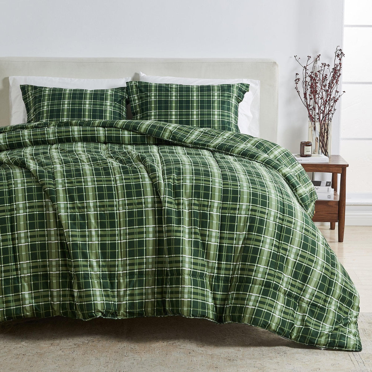 Reversible Holiday and Lodge Comforter and Sham Set – Odette Collection – view 19