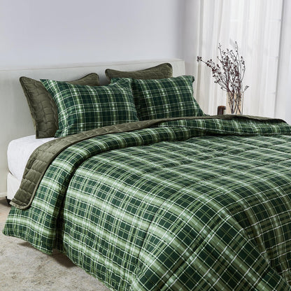 Reversible Holiday and Lodge Comforter and Sham Set – Odette Collection – view 20
