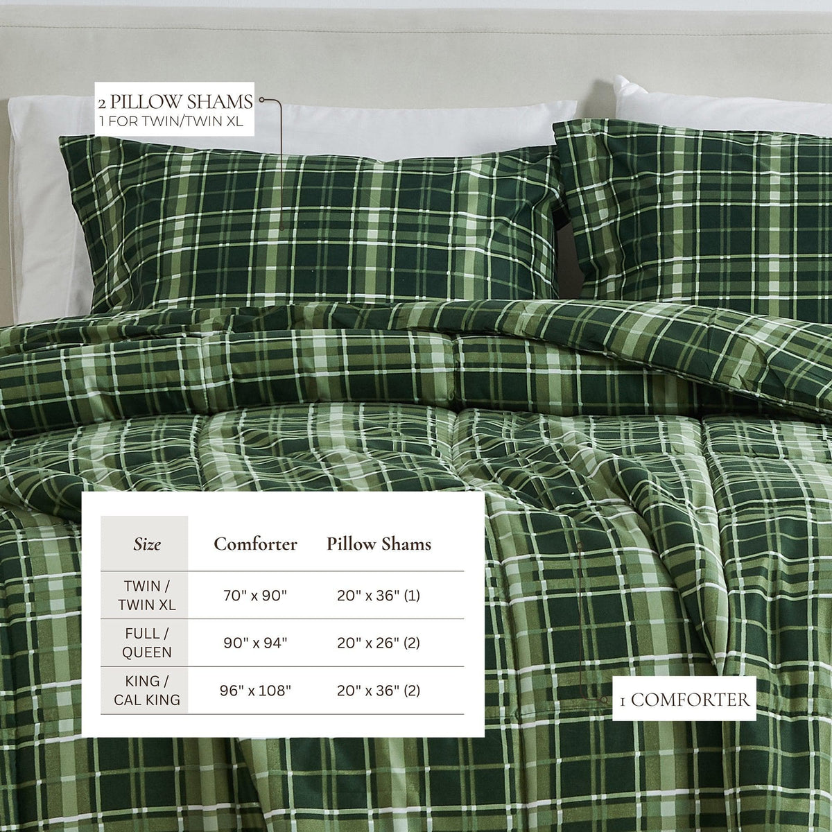 Reversible Holiday and Lodge Comforter and Sham Set – Odette Collection – view 22