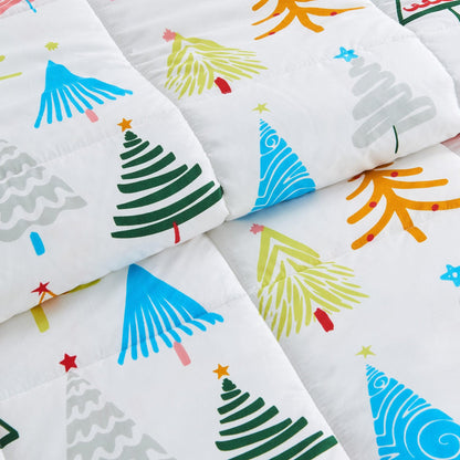 Reversible Holiday and Lodge Comforter and Sham Set – Odette Collection – view 27