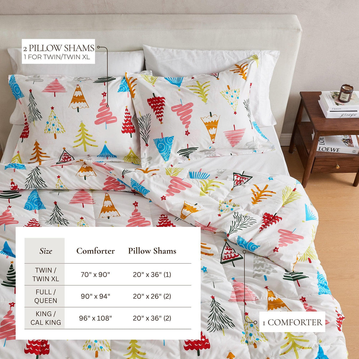 Reversible Holiday and Lodge Comforter and Sham Set – Odette Collection – view 29