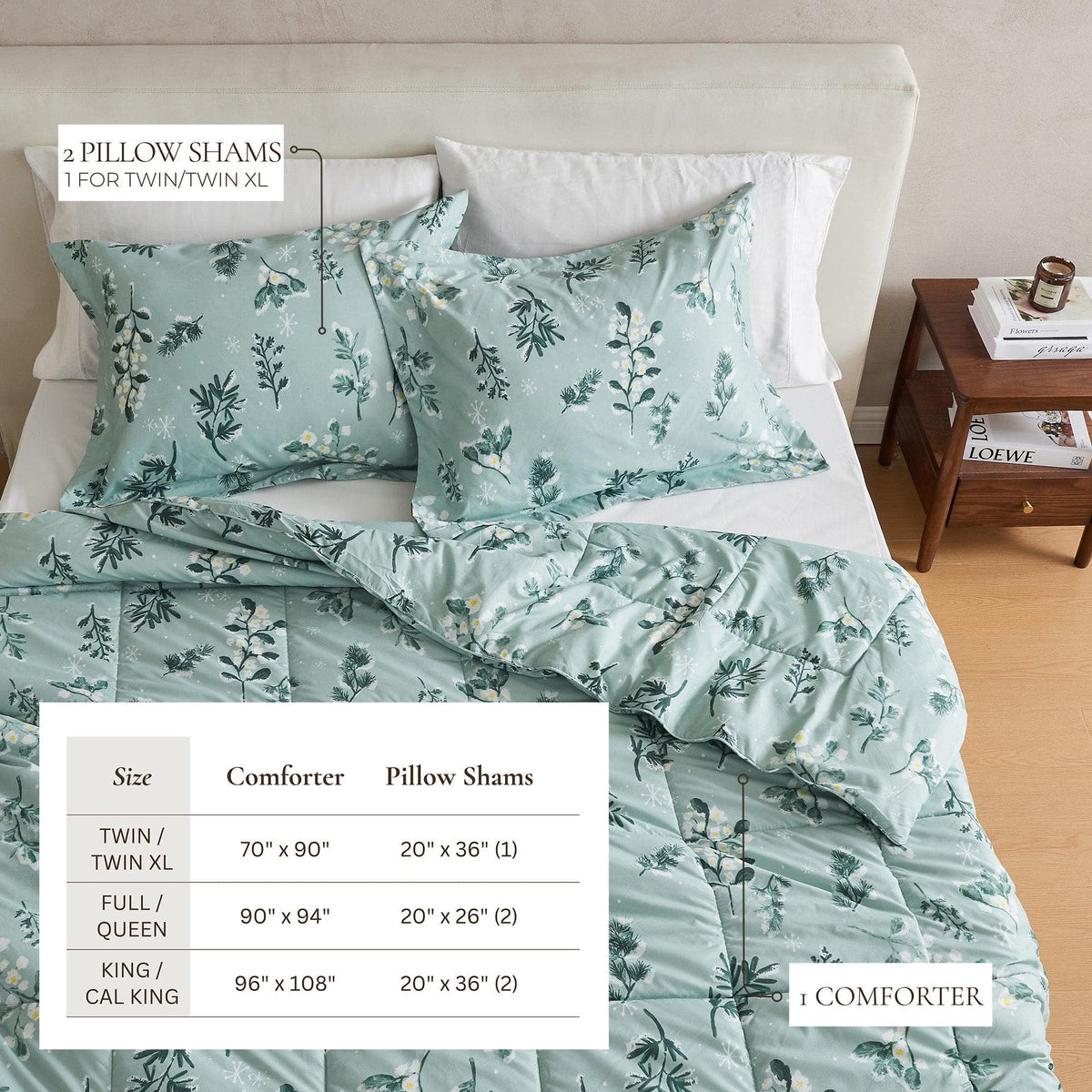 Reversible Holiday and Lodge Comforter and Sham Set – Odette Collection – view 35