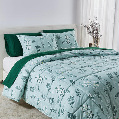 Reversible Holiday and Lodge Comforter and Sham Set – Odette Collection – view 36