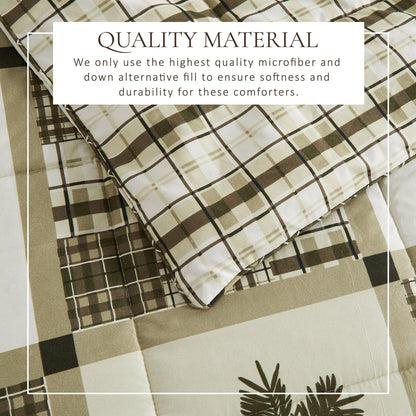 Reversible Holiday and Lodge Comforter and Sham Set – Odette Collection – view 38