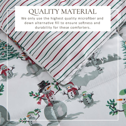 Reversible Holiday and Lodge Comforter and Sham Set – Odette Collection – view 44