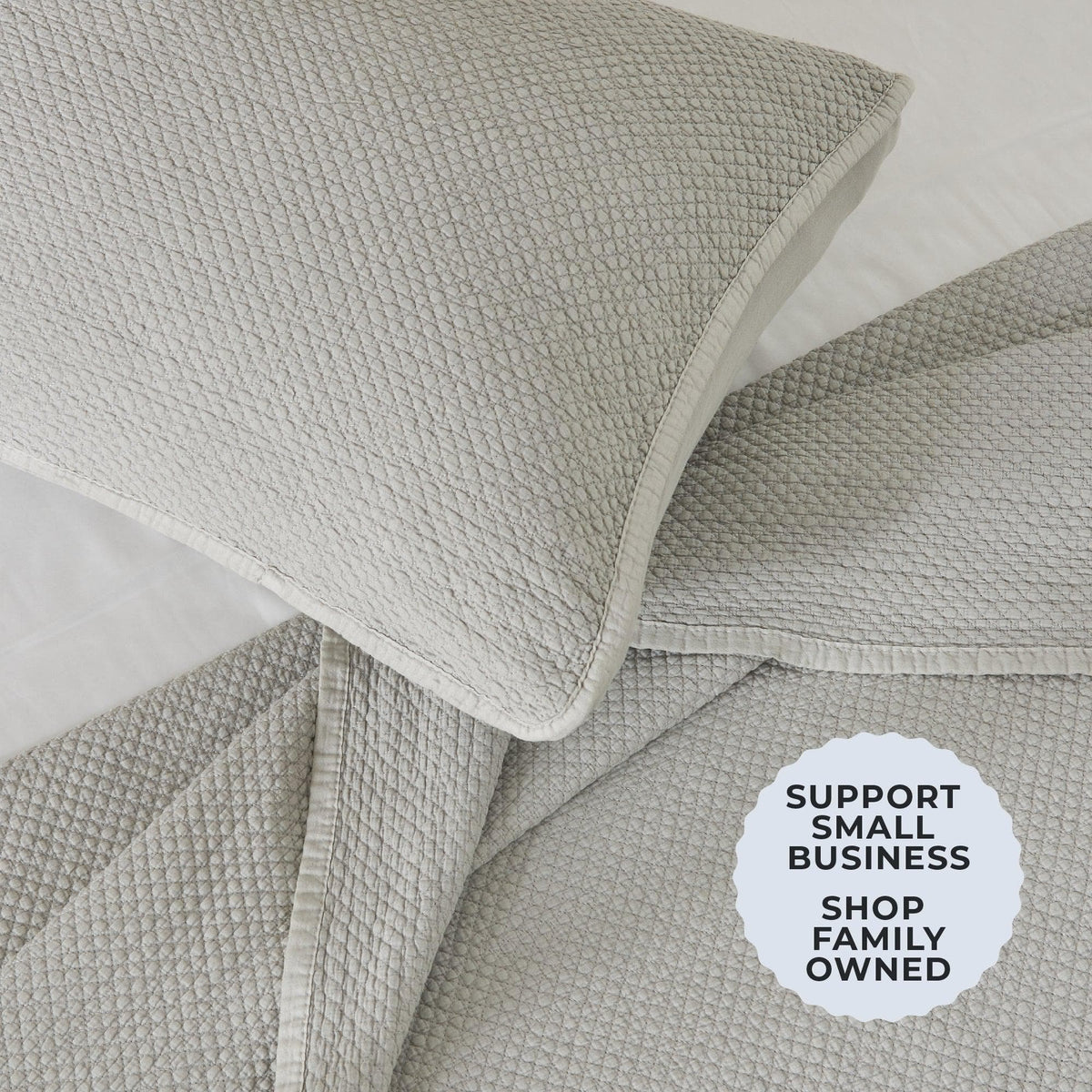 Stonewashed Box-Stitch Relaxed Quilt Set – Vittoria Collection – view 18