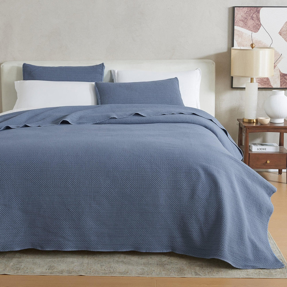 Stonewashed Box-Stitch Relaxed Quilt Set – Vittoria Collection – view 8