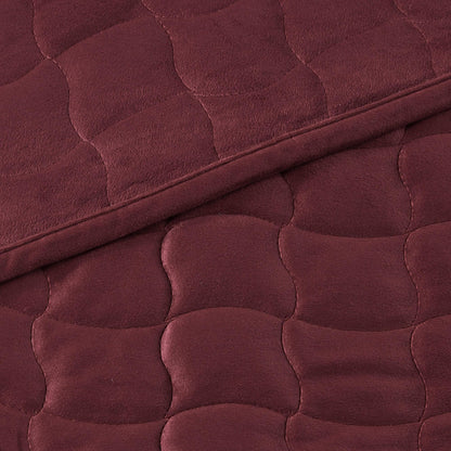 Velvet Box-Stitched Quilt Set with Shams – Vivica Collection – view 46