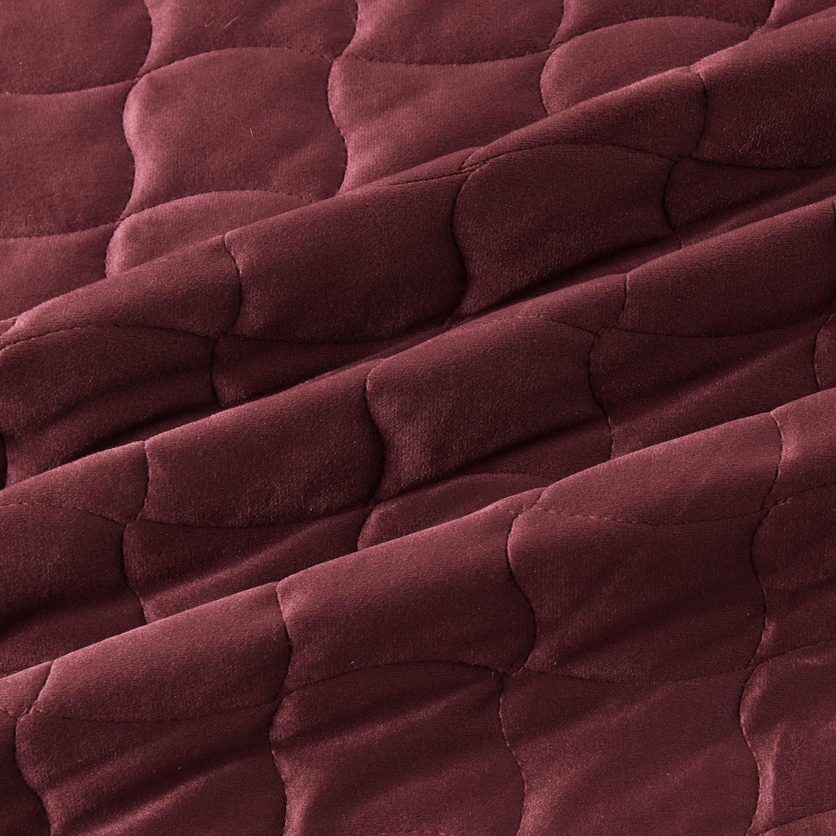 Velvet Box-Stitched Quilt Set with Shams – Vivica Collection – view 45