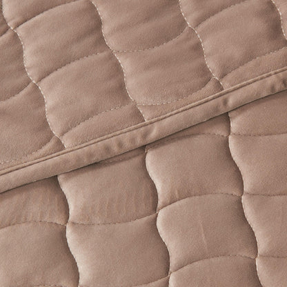 Velvet Box-Stitched Quilt Set with Shams – Vivica Collection – view 40