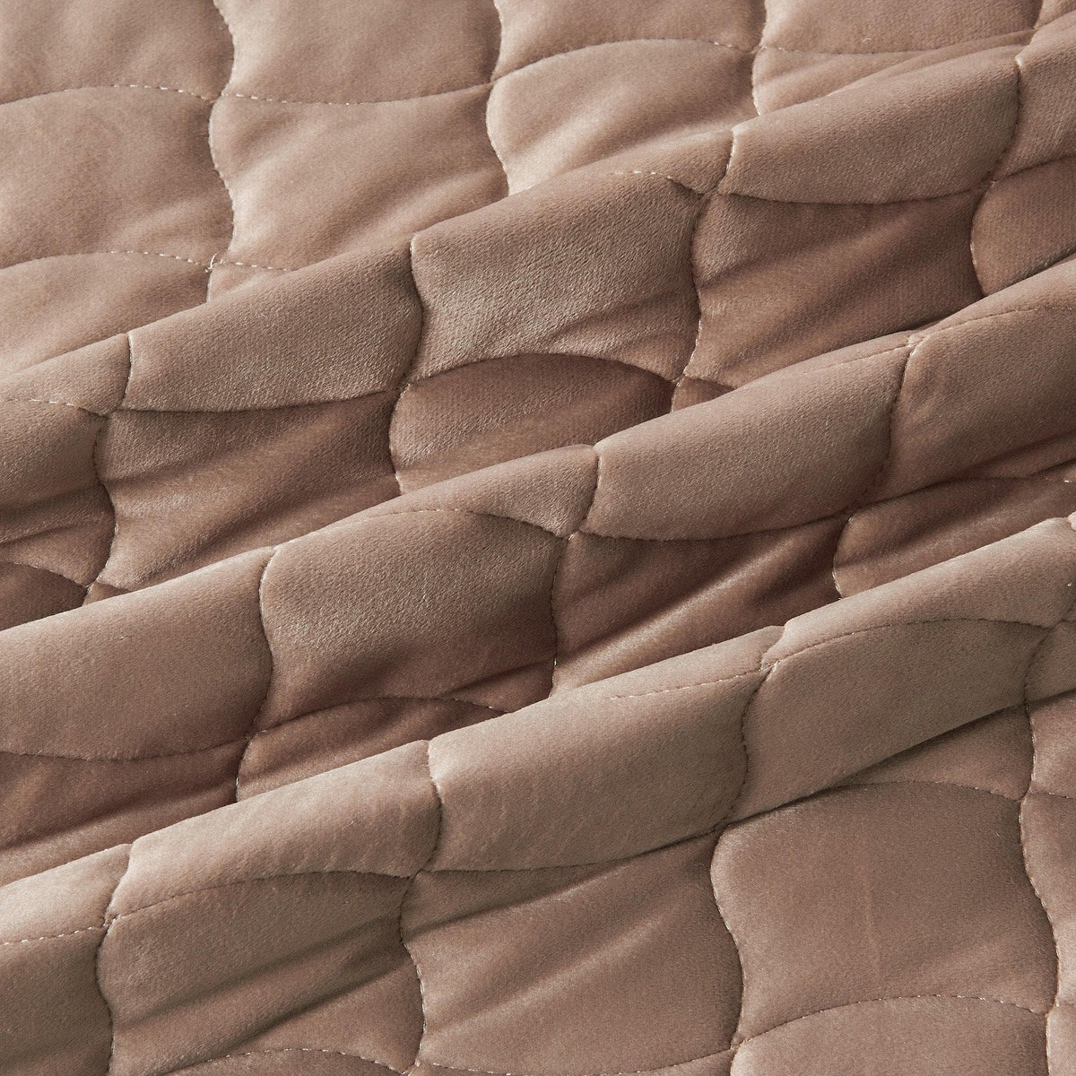 Velvet Box-Stitched Quilt Set with Shams – Vivica Collection – view 39