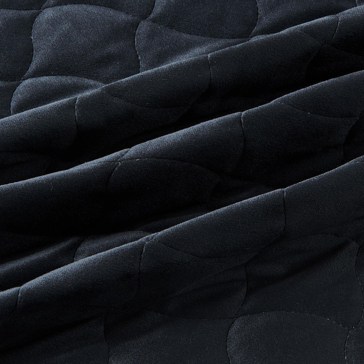 Velvet Box-Stitched Quilt Set with Shams – Vivica Collection – view 9