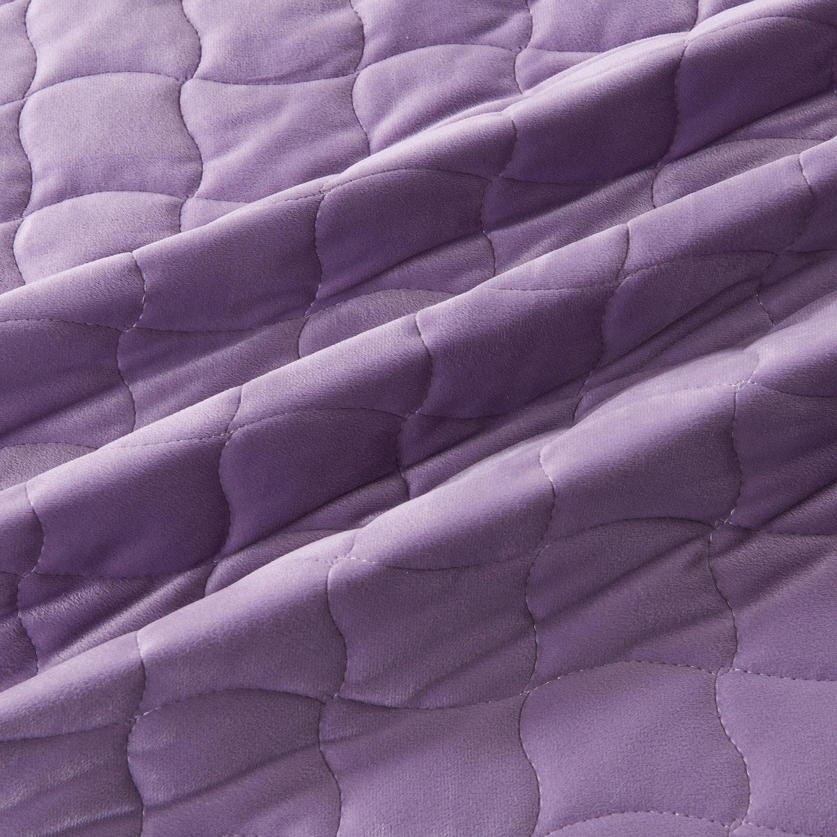 Velvet Box-Stitched Quilt Set with Shams – Vivica Collection – view 15