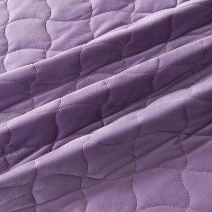 Velvet Box-Stitched Quilt Set with Shams – Vivica Collection – view 15