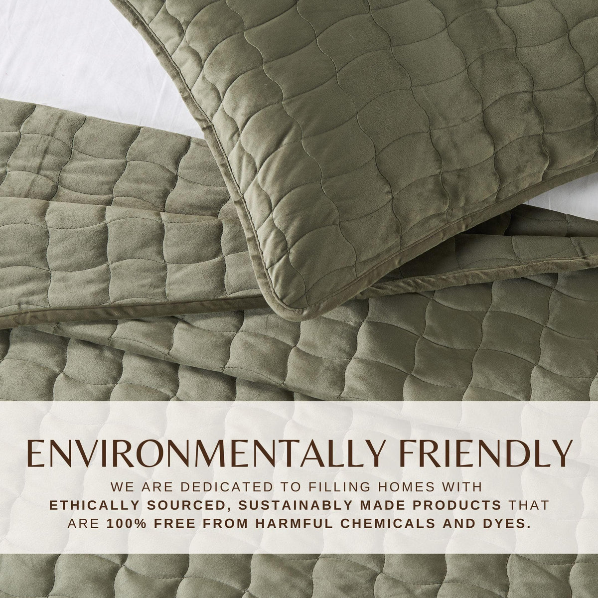Velvet Box-Stitched Quilt Set with Shams – Vivica Collection – view 22