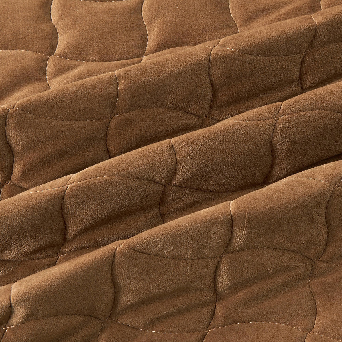 Velvet Box-Stitched Quilt Set with Shams – Vivica Collection – view 33
