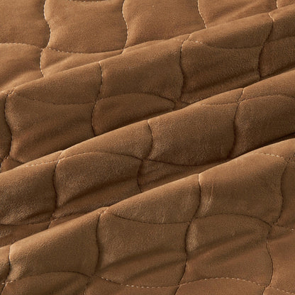 Velvet Box-Stitched Quilt Set with Shams – Vivica Collection – view 33