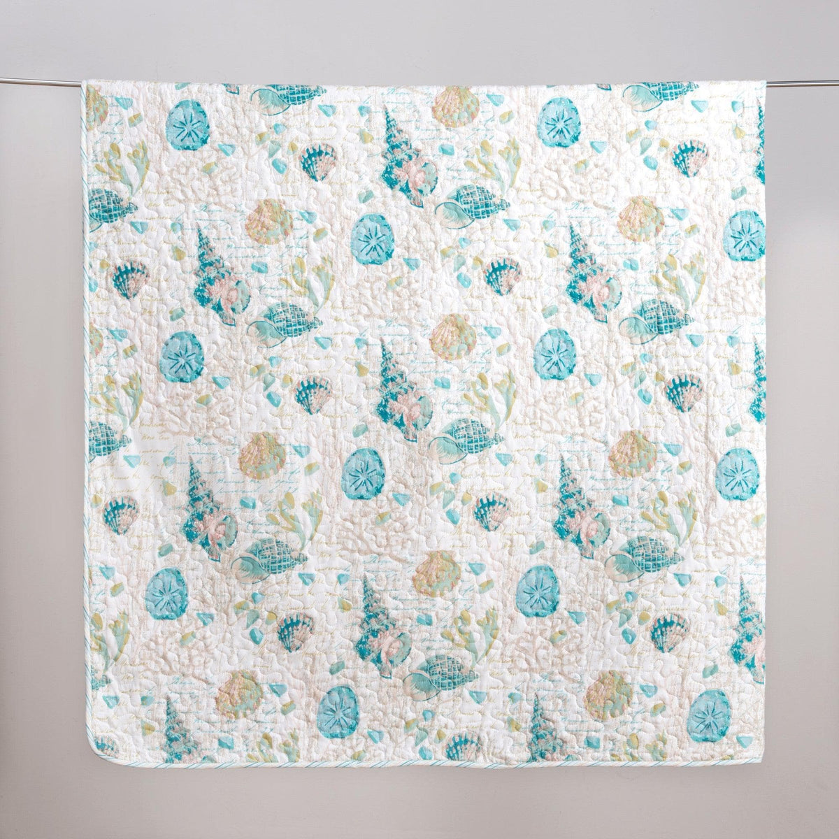 West Sands Seashell and Coral Microfiber Quilt Set – view 3