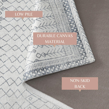 Distressed Moroccan Washable Accent Rug and Runner 2-Pack – Neve Collection – view 9