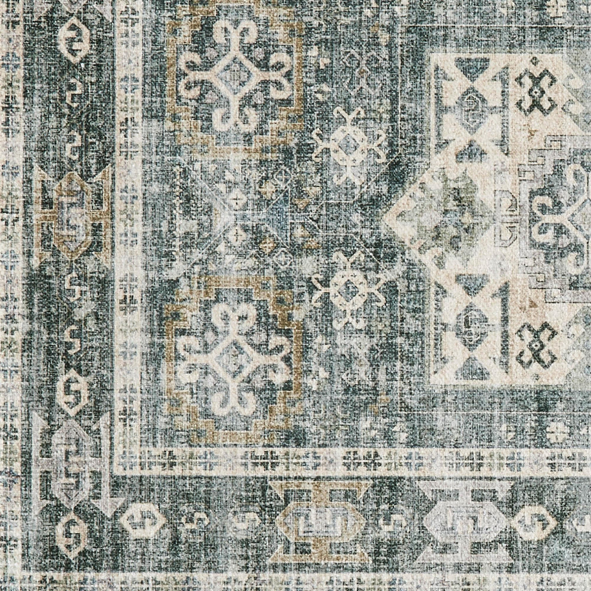 Vintage Medallion Machine Washable Accent Rug 3' x 5' – Nava Collection – view 5