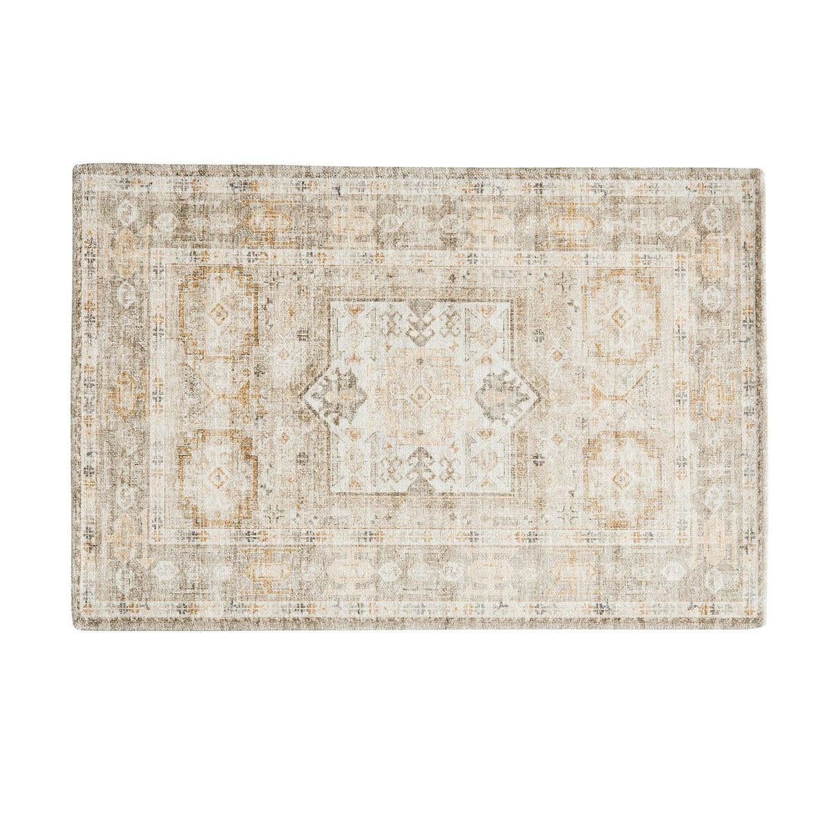 Vintage Medallion Machine Washable Accent Rug 3' x 5' – Nava Collection – view 7