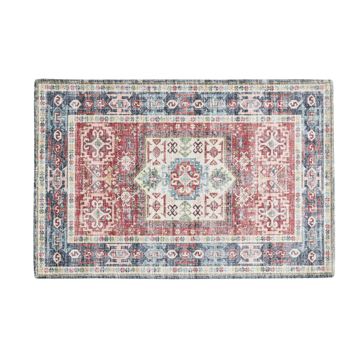 Vintage Medallion Machine Washable Accent Rug 3' x 5' – Nava Collection – view 12