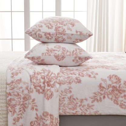 Printed Velvet Plush Sheet Set – Velvet Luxe Lattice Collection – view 26