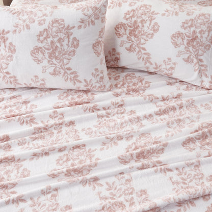 Printed Velvet Plush Sheet Set – Velvet Luxe Lattice Collection – view 27