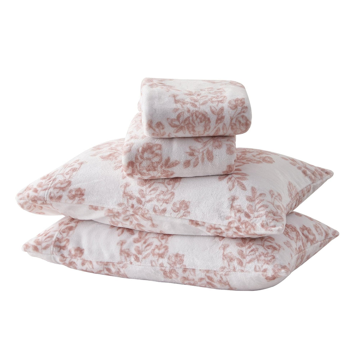 Printed Velvet Plush Sheet Set – Velvet Luxe Lattice Collection – view 29