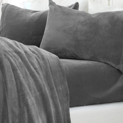 Solid Velvet Plush Sheet Set – Velvet Luxe Collection – view 74