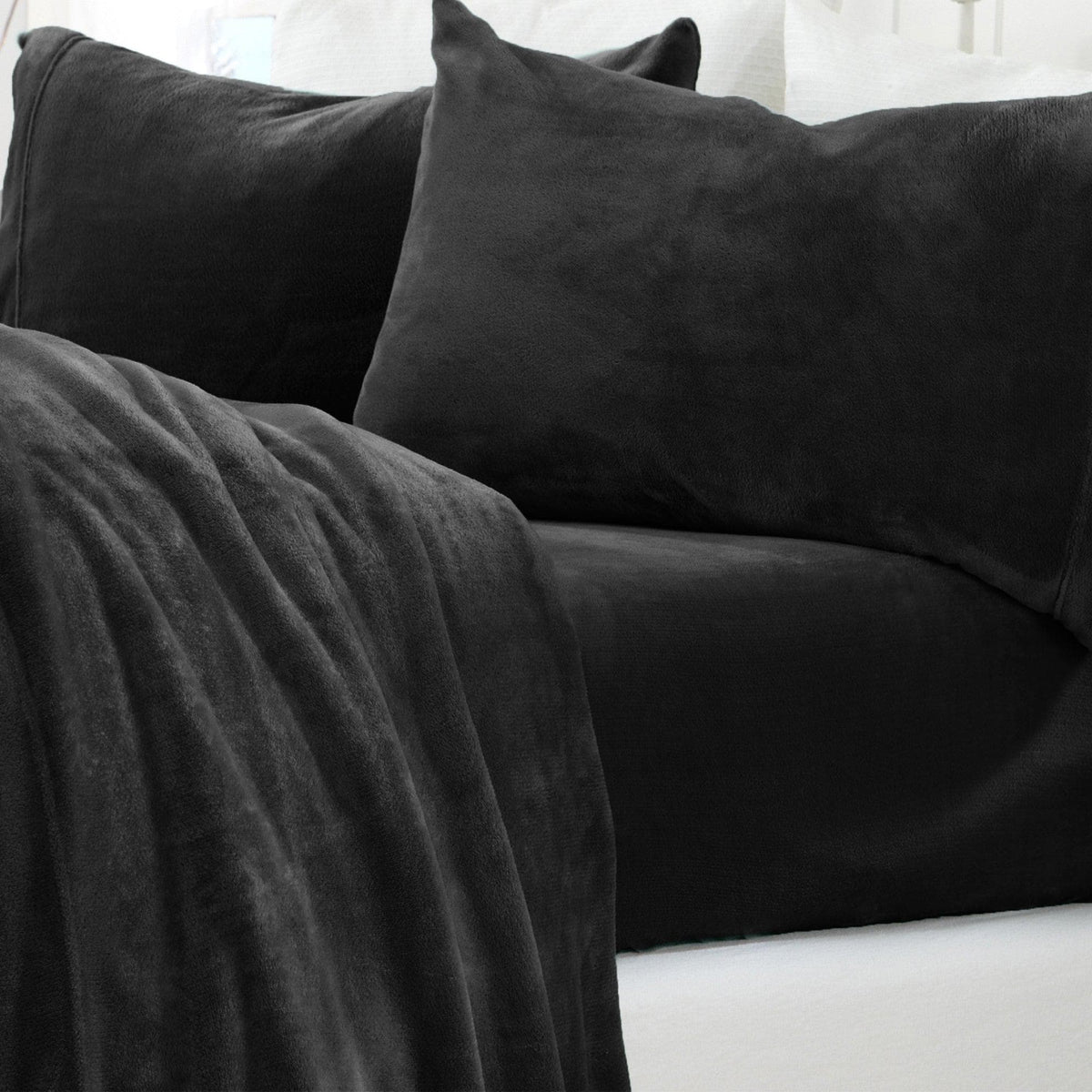 Solid Velvet Plush Sheet Set – Velvet Luxe Collection – view 80