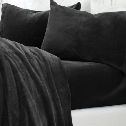 Solid Velvet Plush Sheet Set – Velvet Luxe Collection – view 80